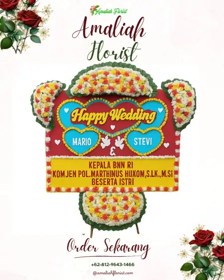 Papan Bunga Pernikahan Brakas
